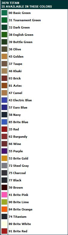 Titan Color Chart